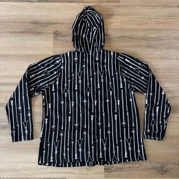Tripp NYC Unisex XXL Full Zip Hoodie Sweatshirt Black Zipper Print Emo Punk - Picture 9 of 10